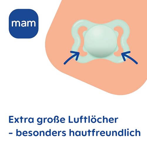 MAM Supreme Day&Night smoczek uspokajający silikonowy 0-6m x4 ŚWIECĄCE z dużymi otworami dla lepszej cyrkulacji powietrza