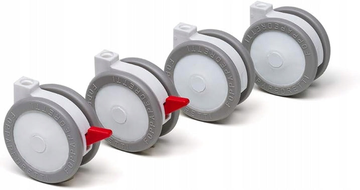 FOPPAPEDRETTI roulettes pivotantes avec frein pour lit bébé, 4 pièces