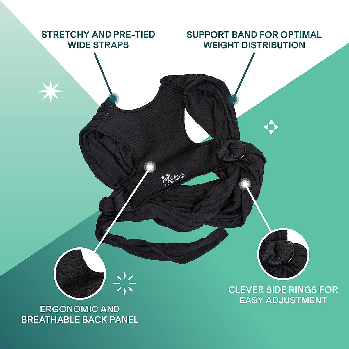 KOALA BABYCARE chusta do noszenia dziecka 2w1