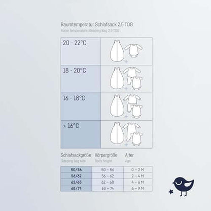 Julius Zöllner winter muslin sleeping bag 2.5TOG 62/68cm