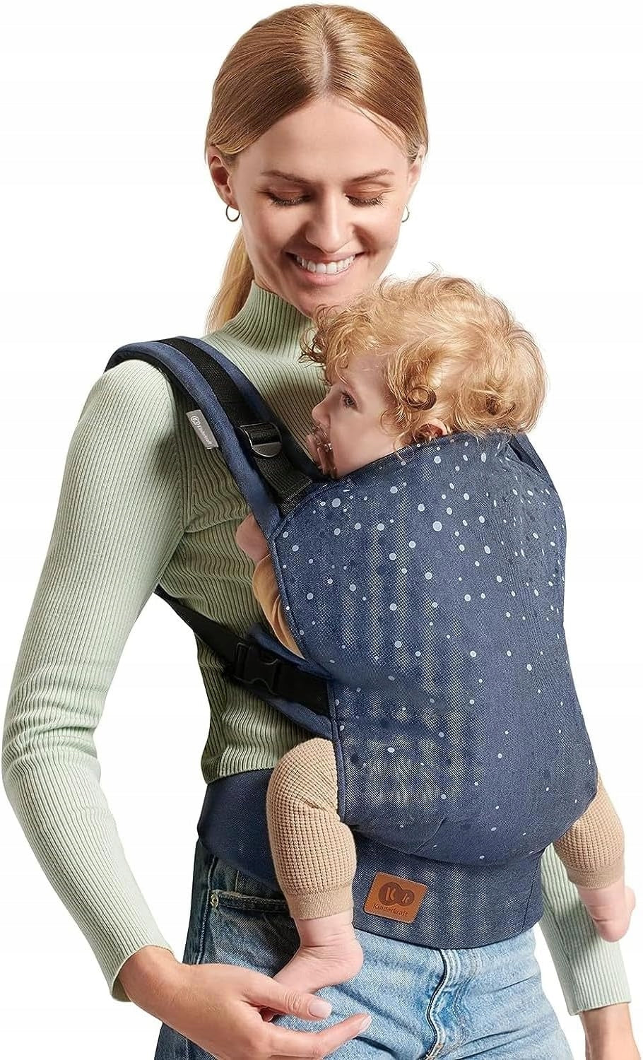KINDERKRAFT NINO CONFETTI nosidełko ergonomiczne granatowe dla dziecka od 3 msc do 20 kg
