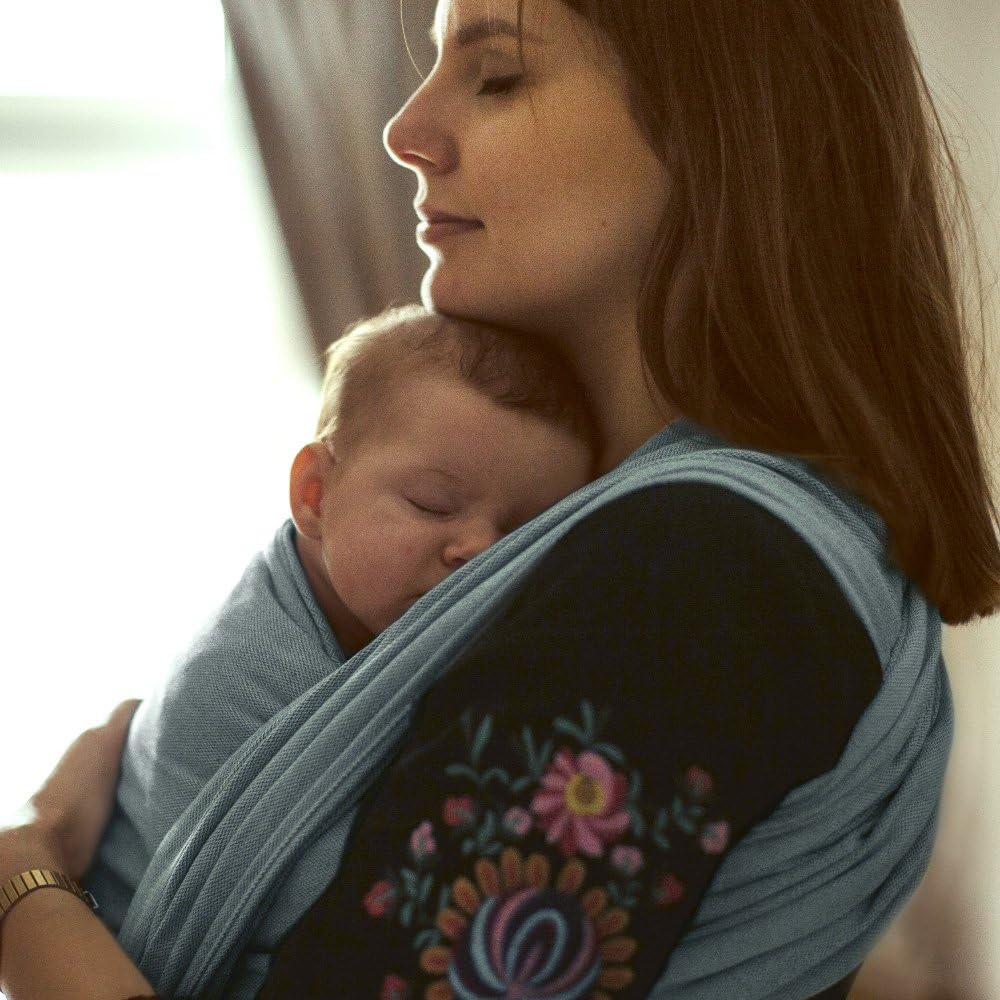 DIDYMOS chusta tkana do noszenia r.7 5,2m ocean – chusta do noszenia dziecka, 100% bawełna organiczna