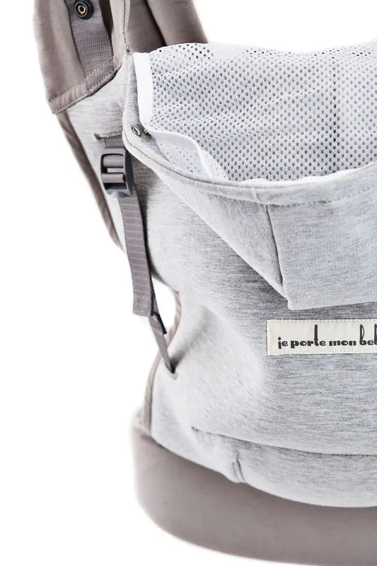 LOVE RADIUS nosidełko ergonomiczne z kapturem HOODIE CARRIER, szare nosidło dla dziecka