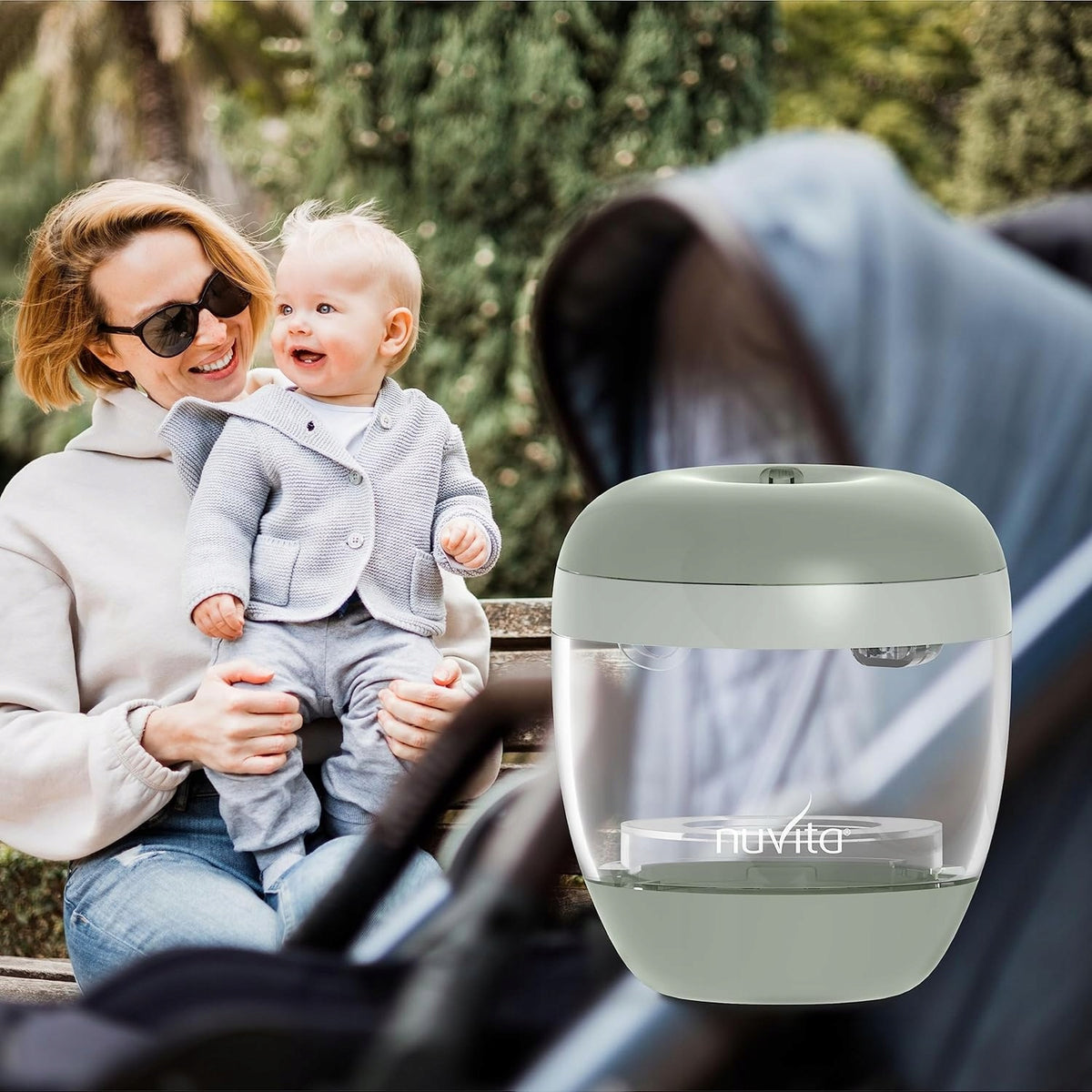 NUVITA MellyPlus 2 sterilizator UV portabil pentru tetinele biberoanelor, 2 minute