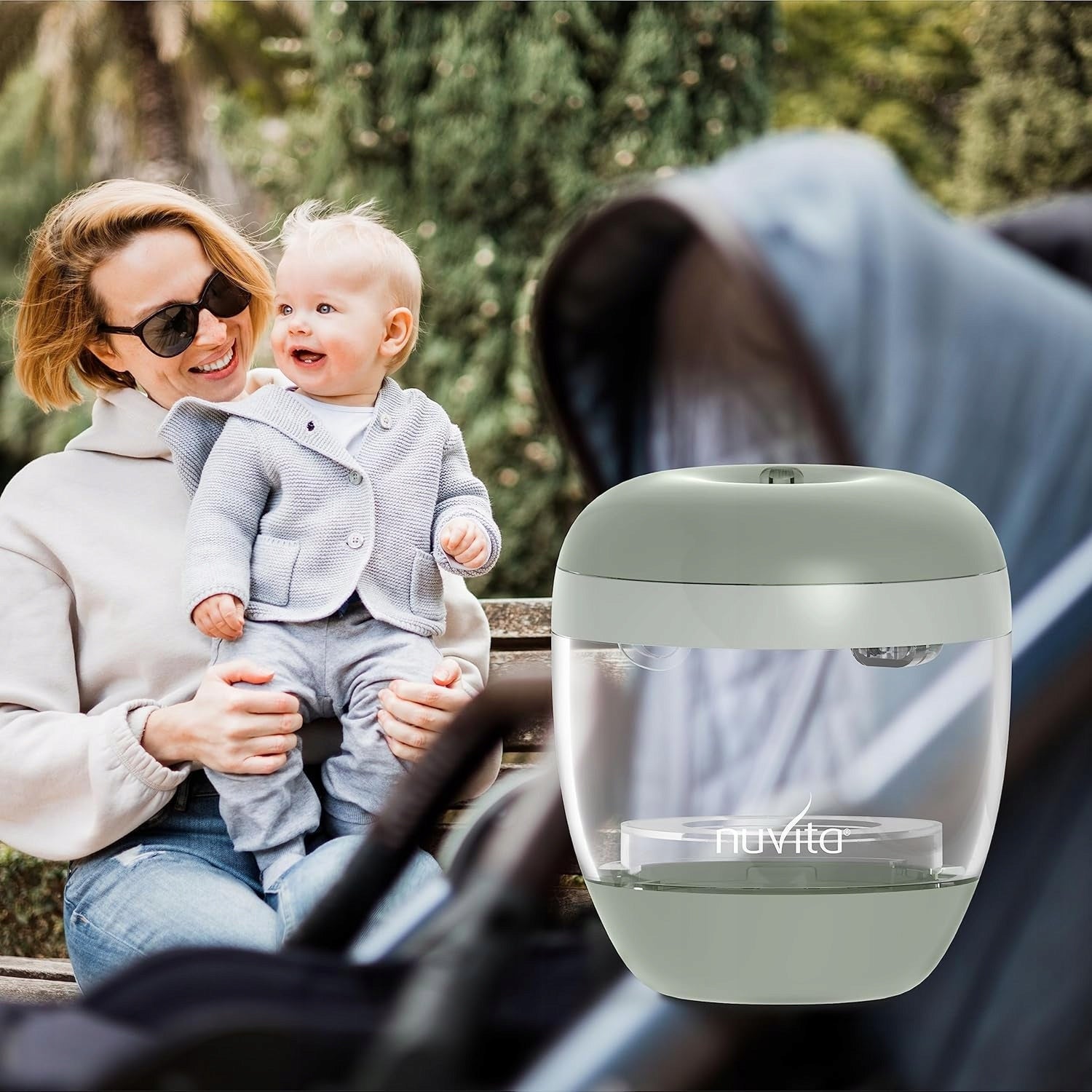 NUVITA MellyPlus 2 sterilizator UV portabil pentru tetinele biberoanelor, 2 minute