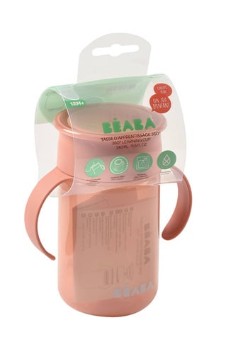 Béaba 360 training cup pink 340 ml 12m+