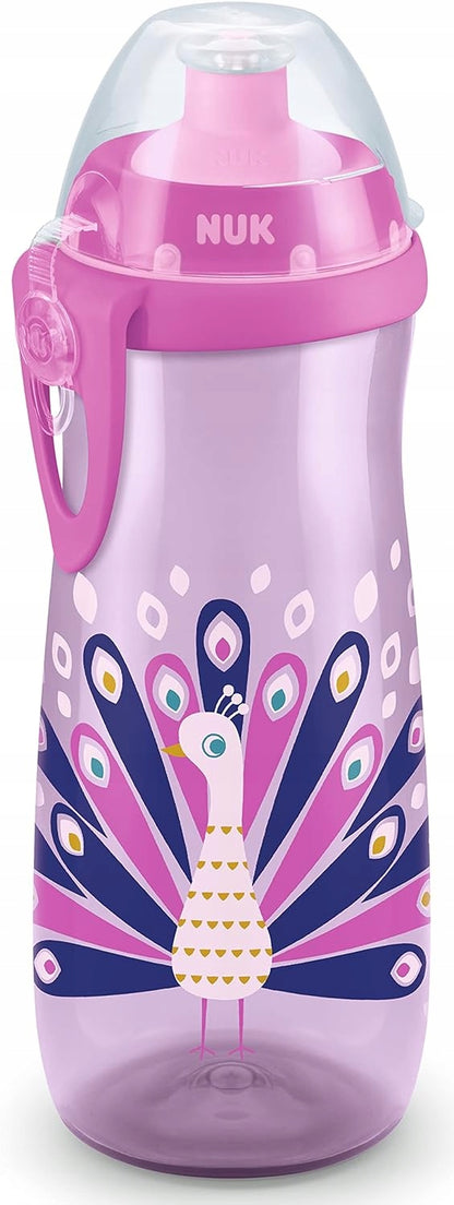 NUK Sports Cup BUTELKA 24 m+ ustnik push-pull 450 ml EFEKT KAMELEONA