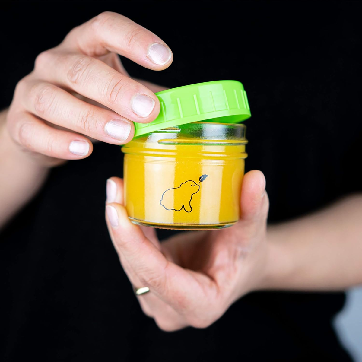 BUDDING BEAR bocaux en verre 120 ml x 12