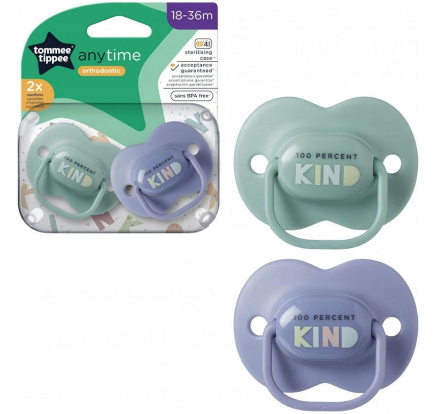 TOMMEE TIPPEE AnyTime suzete liniștitoare x2 18-36 luni ORTODONTICE