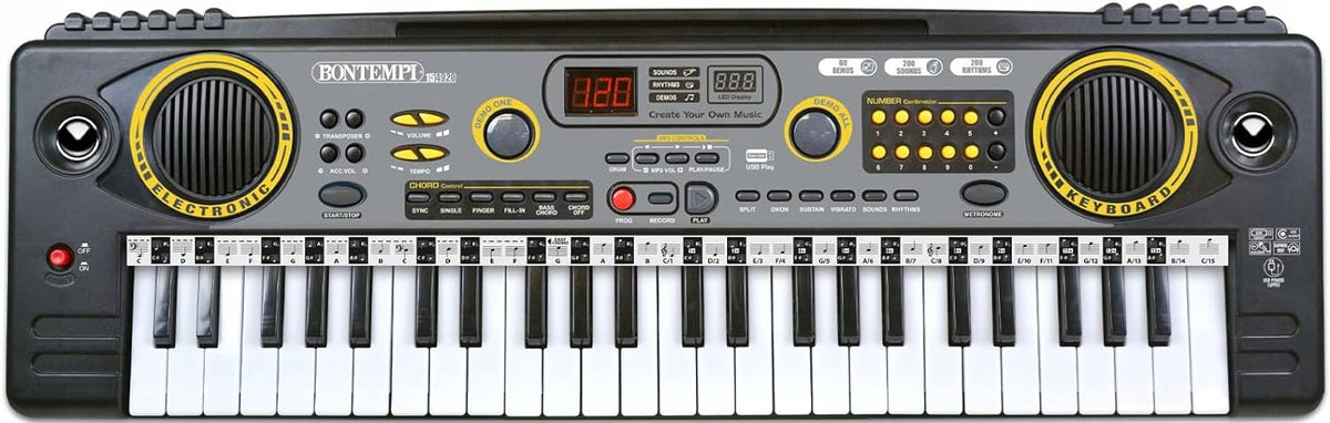 BONTEMPI Music Academy cyfrowy keyboard 60 utworów 200 dźwięków 66 cm