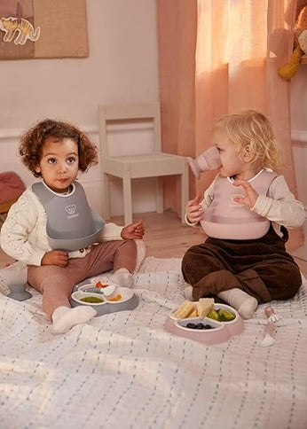 BABYBJORN śliniak silikonowy z kieszonką x2