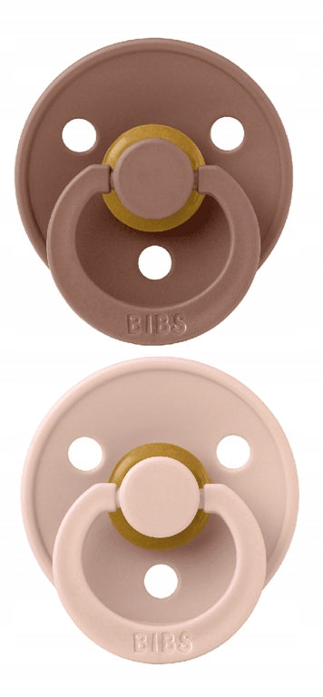 BIBS COLOUR smoczki uspokajające 2pack kauczuk 0-6msc SYMETRYCZNE