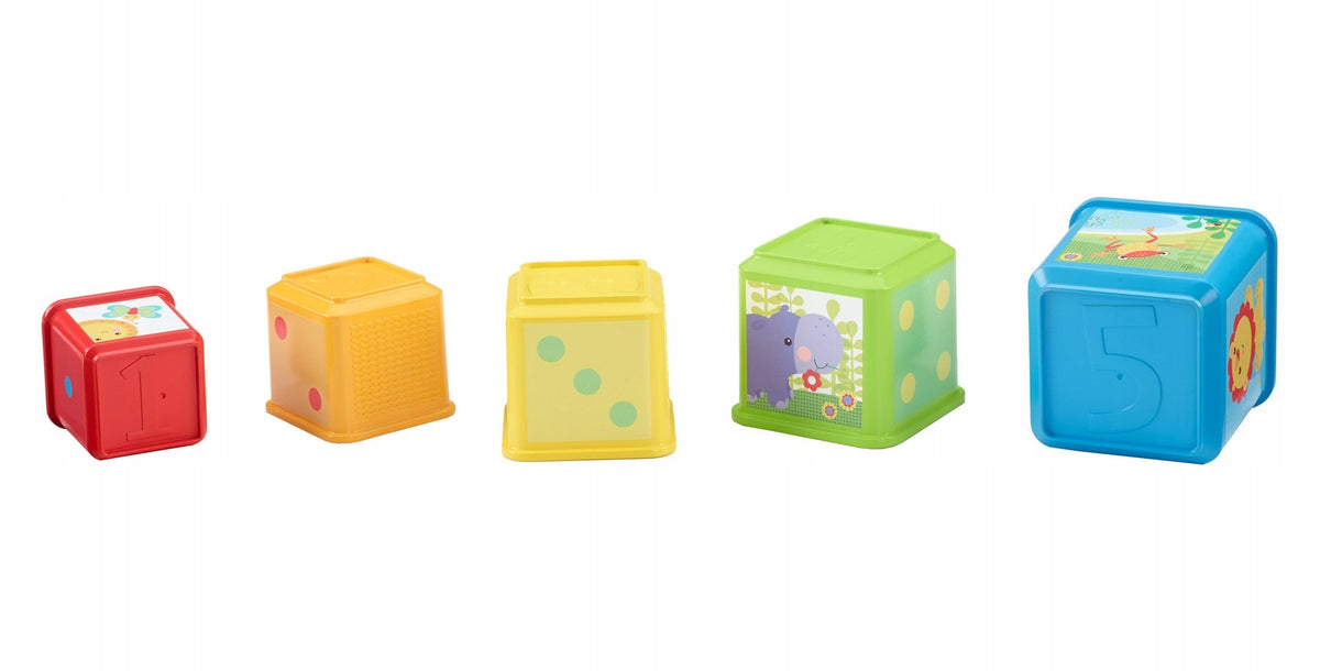 FISHER-PRICE piramidka do układania ze zwierzątkami 5el. 6m+
