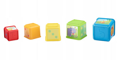FISHER-PRICE piramidka do układania ze zwierzątkami 5el. 6m+