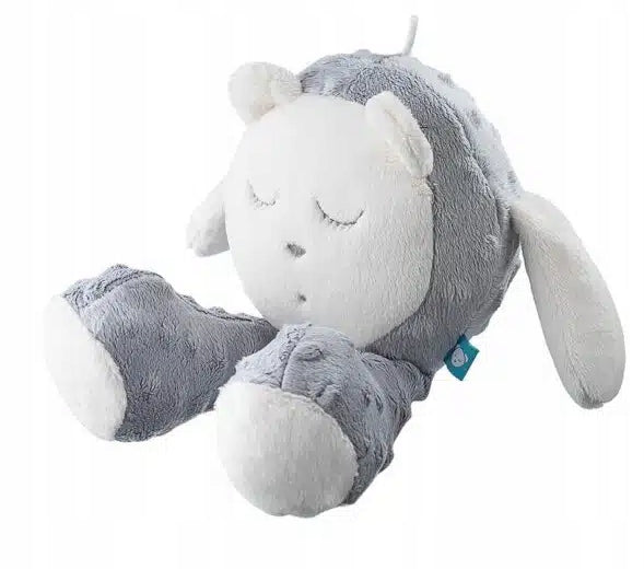 MyHummy szumiś przytulanka SNOOZY 24 cm, szary szumiący króliczek przytulanka dla niemowląt 0+