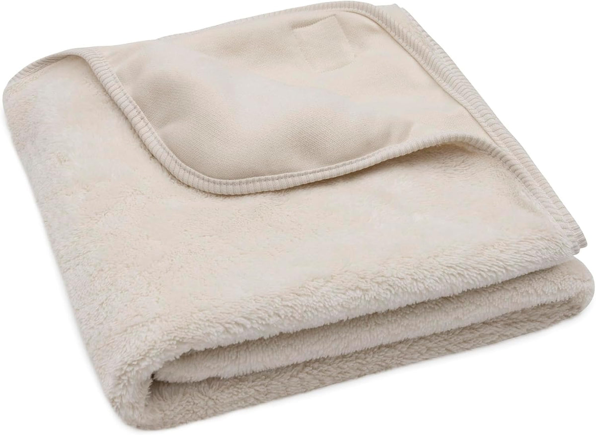 JOLLEIN Basic kocyk Jersey/Sherpa 75x100 cm Oatmeal – nowy – zdjęcie 1