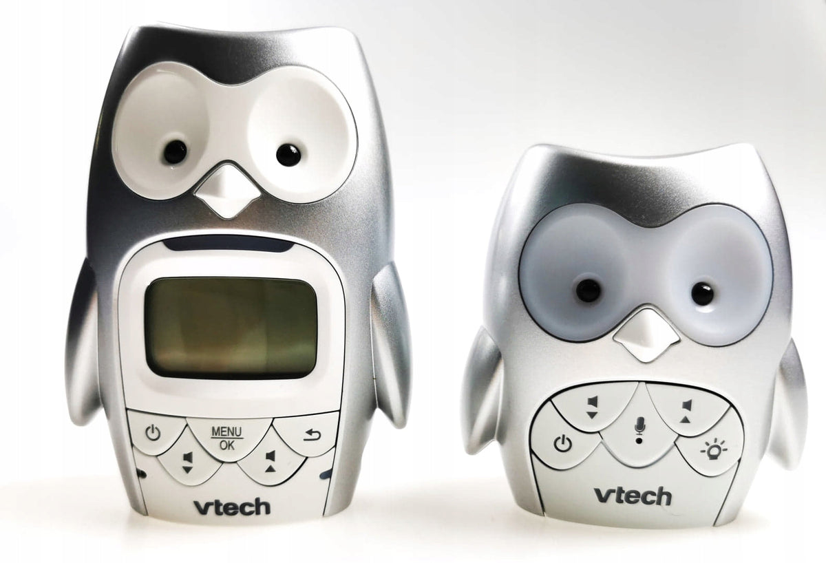 VTECH BM2300 cyfrowa NIANIA ELEKTRONICZNA z lampką, srebrny zestaw z nadajnikiem i odbiornikiem, technologia DECT