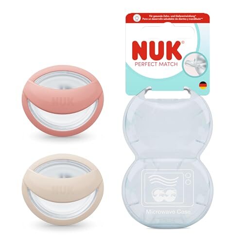 NUK Perfect Match pacifiers 0-6 months 2 pcs. beige/red