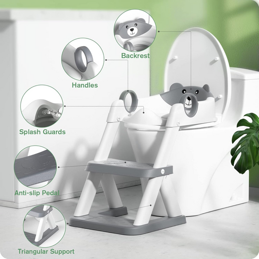Réducteur de toilette avec marchepied 2 en 1