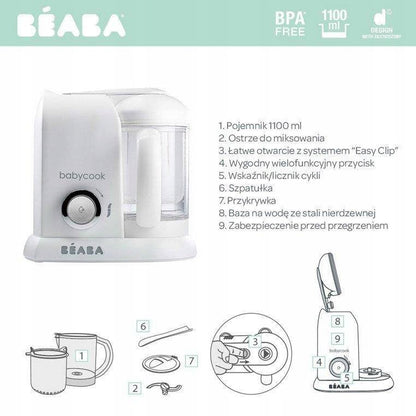 BEABA Babycook ROBOT KUCHENNY 4w1 parowar, mikser