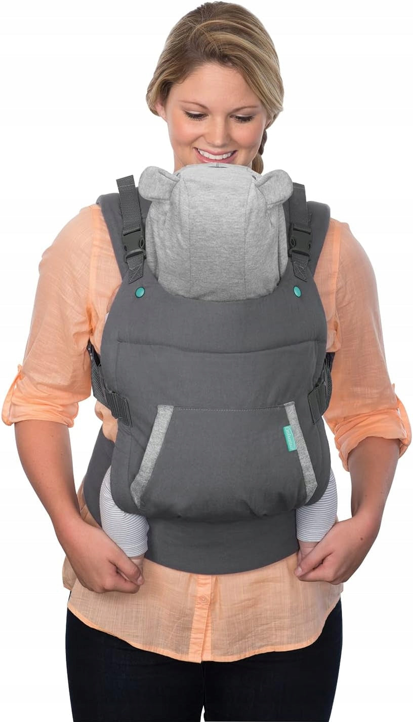 INFANTINO Cuddle Up porte-bébé ergonomique 5,5 - 18 kg avec capuche