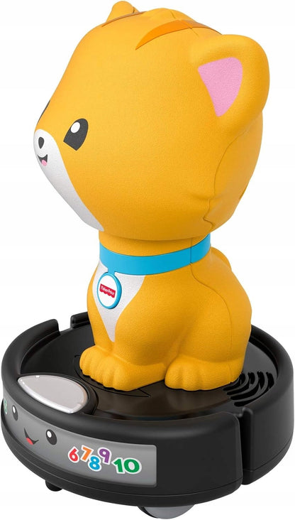 FISHER-PRICE GMX70 chat roulant sur un aspirateur robot avec mélodies et lumières