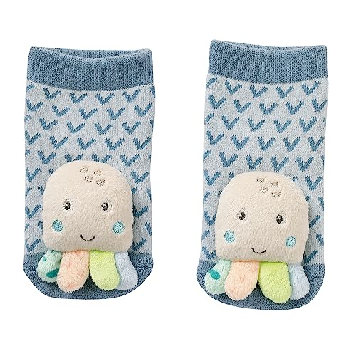 FEHN chaussettes pieuvre avec hochet pour bébé