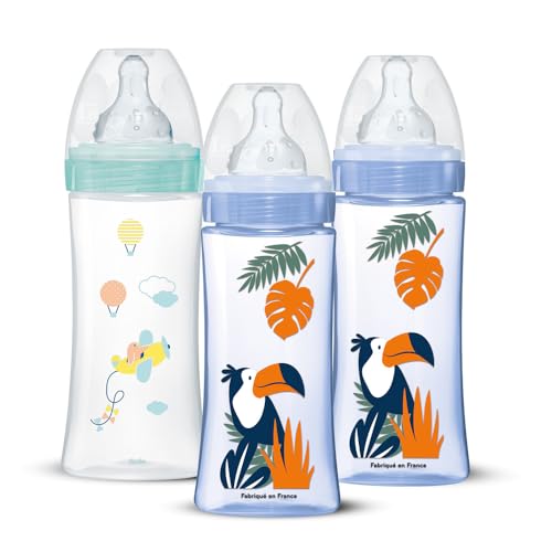DODIE antikolikové fľaše 330 ml, 3 ks, modro-zelené