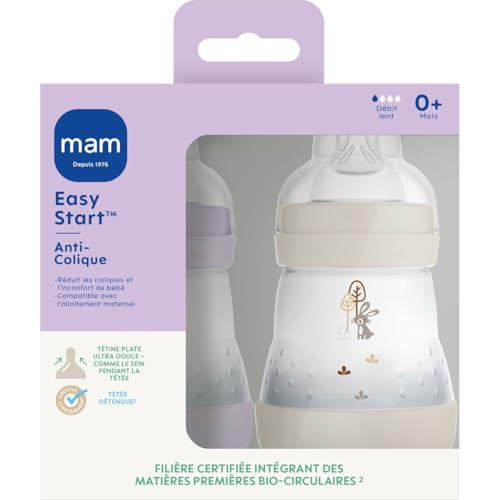 MAM Easy Start Anti-Colic butelka 160 ml od 0 mies. piaskowa – zdjęcie produktu 2