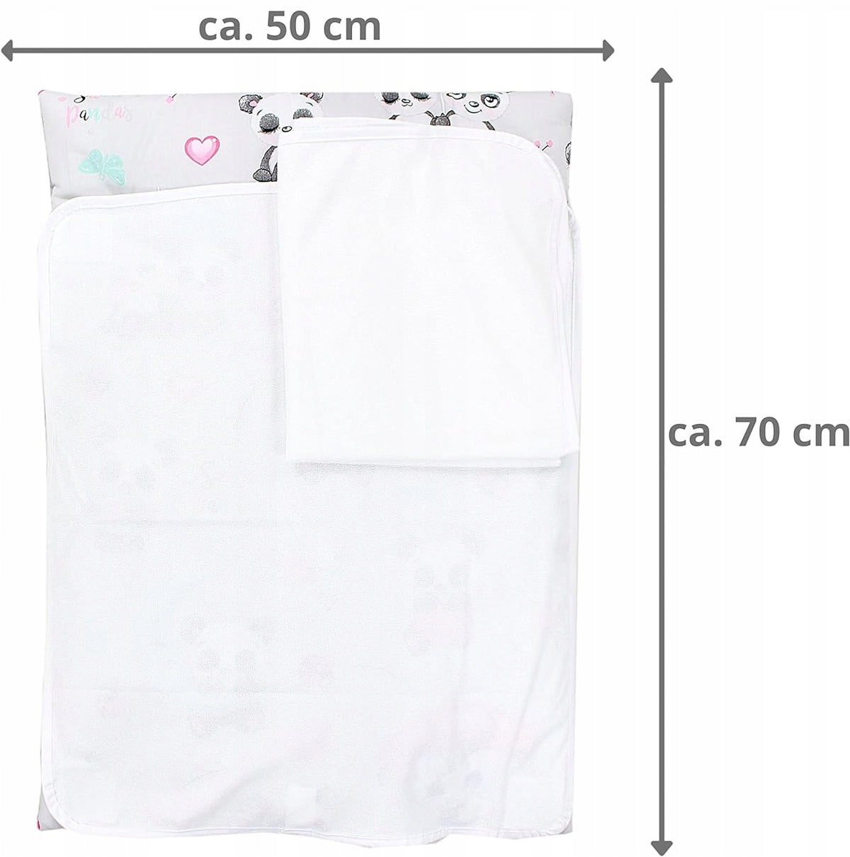 TUPTAM miękki przewijak z pokrowcami x2 75x50 cm