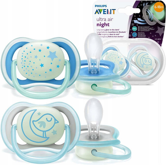 PHILIPS AVENT Ultra Air Night smoczki x 2 6-18msc świecą