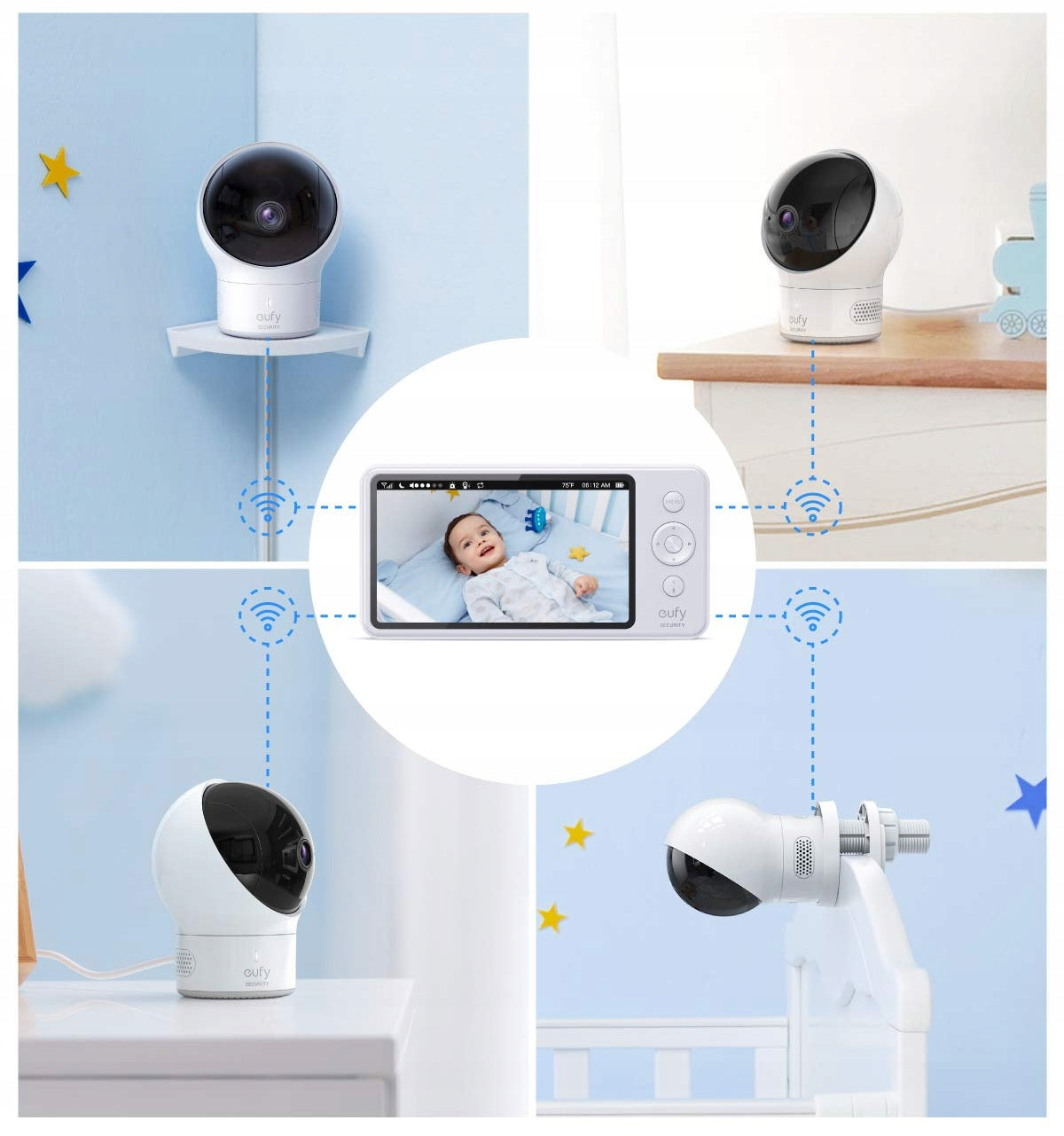EUFY SpaceView caméra supplémentaire pour babyphone électronique + objectif grand angle