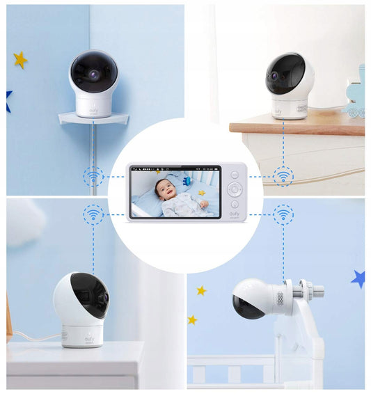 EUFY SpaceView caméra supplémentaire pour babyphone électronique + objectif grand angle