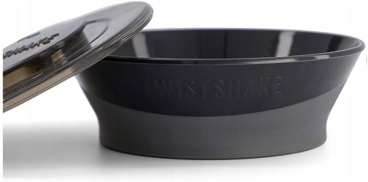 TWISTSHAKE miska z pokrywką do maty CLICK MAT, szara miseczka z elastyczną pokrywą i TwistClick