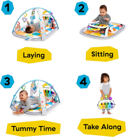 BABY EINSTEIN Kickin' Tunes 4en1 tapis d'éveil + jouets