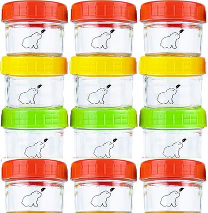 BUDDING BEAR bocaux en verre 120 ml x 12