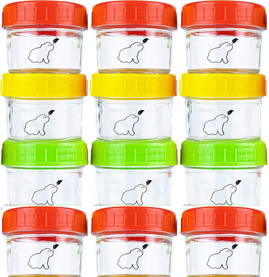 BUDDING BEAR bocaux en verre 120 ml x 12