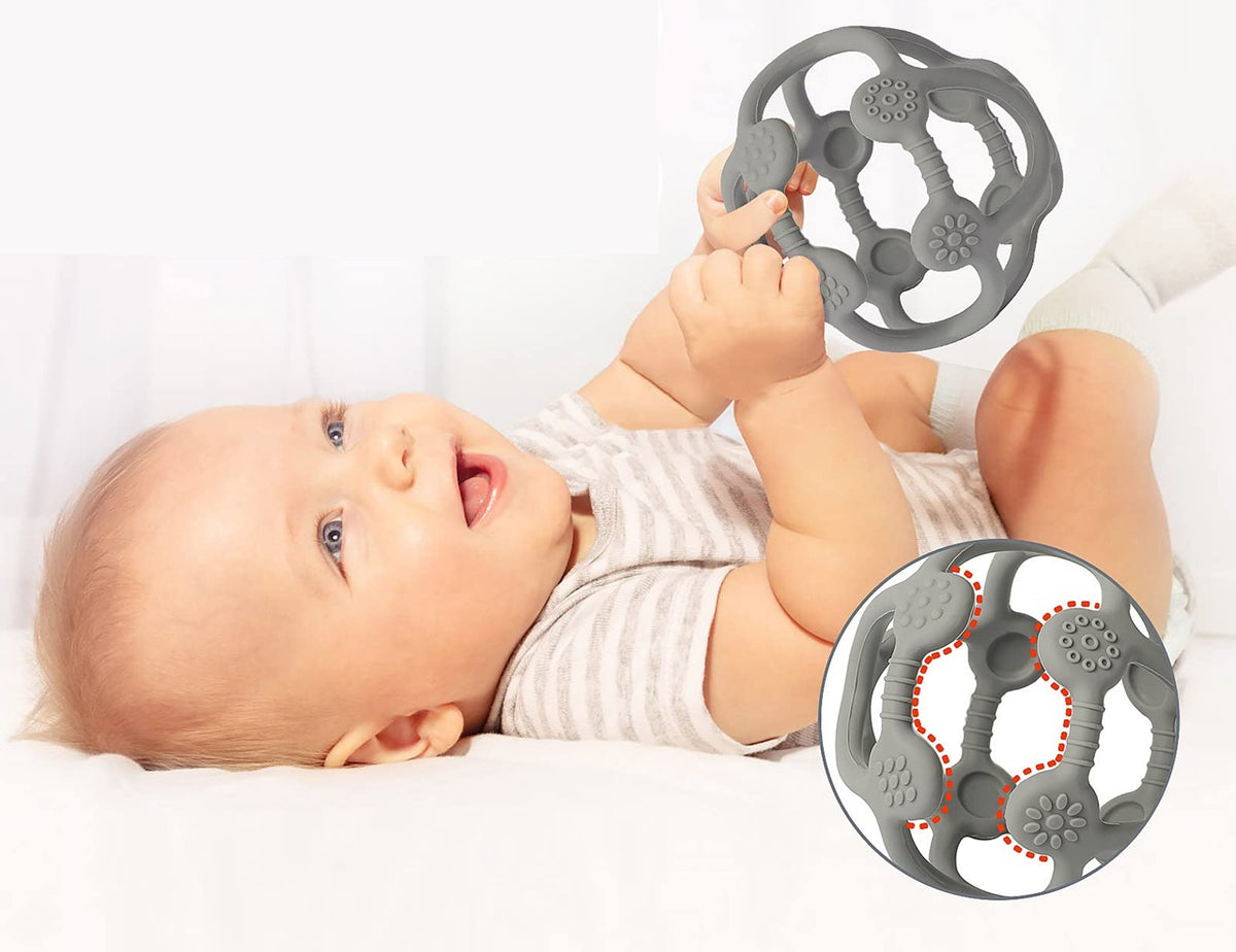 MCGMITT Teether Ball anneau de dentition en silicone 10 cm