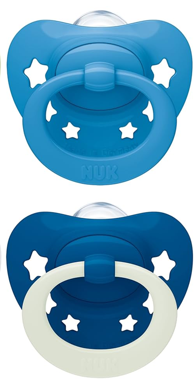NUK STAR chupeta x2 0-6m DIA&NOITE