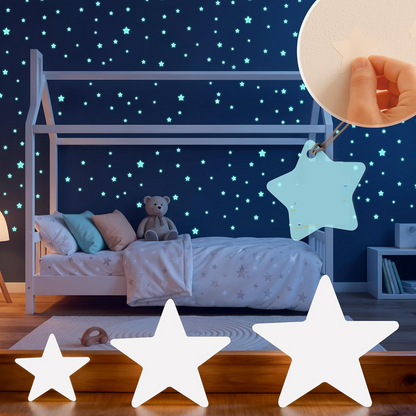 LILIMAUS estrellas autoadhesivas que brillan en la oscuridad, 100 unidades