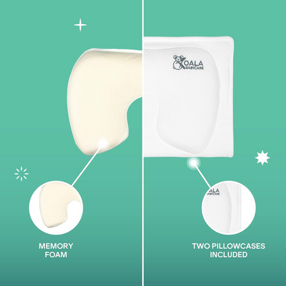 KOALA BABYCARE oreiller pour bébé + taie d'oreiller PRÉVIENT la plagiocéphalie