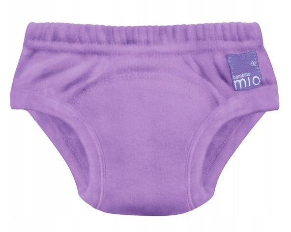 BAMBINO MIO majtki treningowe 2-3 lata, fioletowe majtki treningowe dla dziecka, wygodne i chłonne