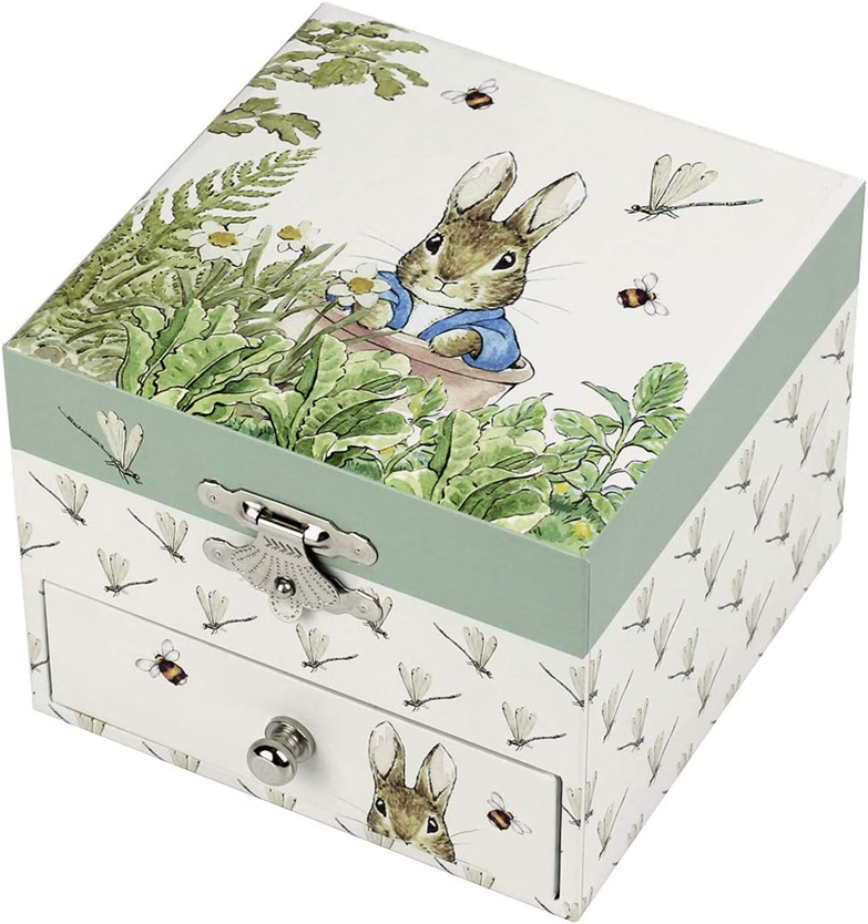 TROUSSELIER boîte à musique à remontoir 10,5 x 8,5 cm PETER RABBIT