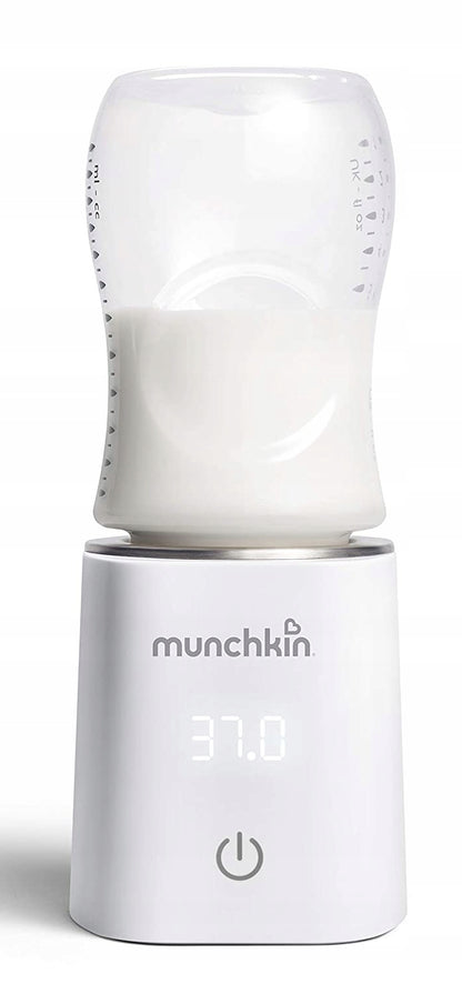 MUNCHKIN 37° cyfrowy podgrzewacz do butelek, biały, zasilanie sieciowe, wyświetlacz 37.0