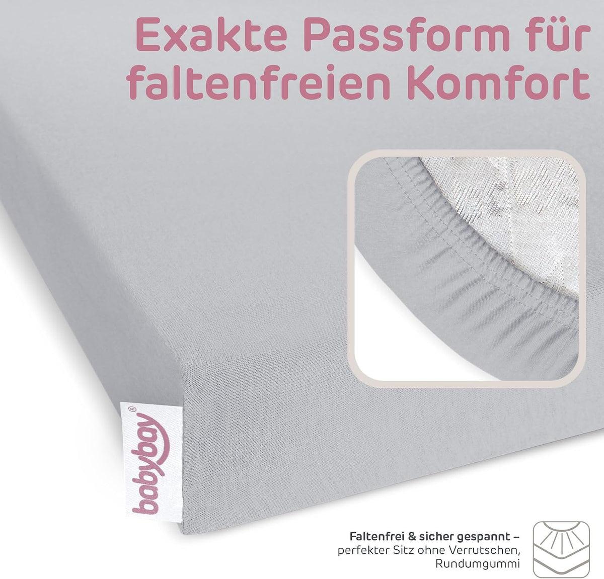 BABYBAY Spannbetttuch für Original 81x42 cm