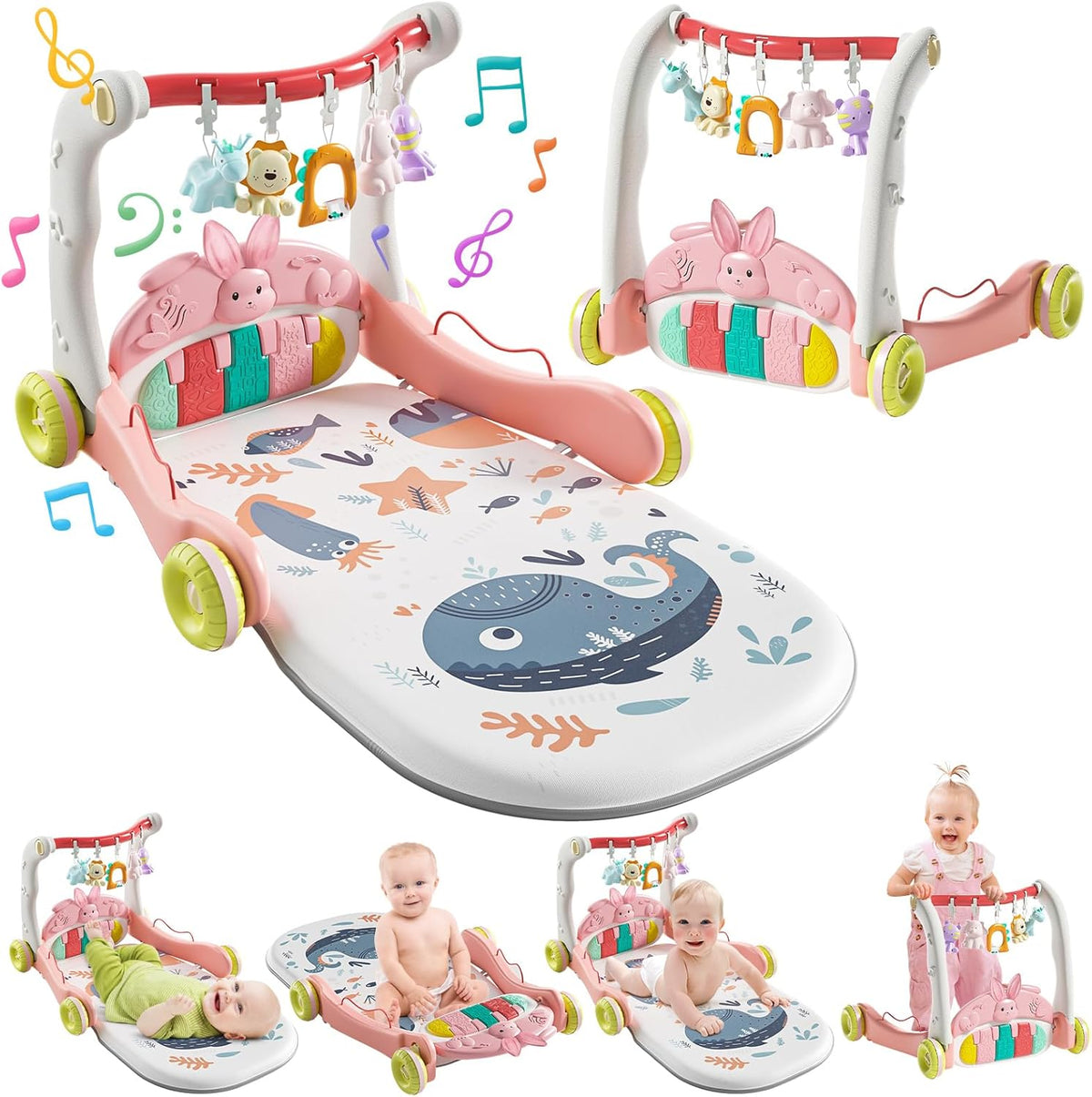 CUTE STONE mata edukacyjna z pianinkiem 0-36 msc