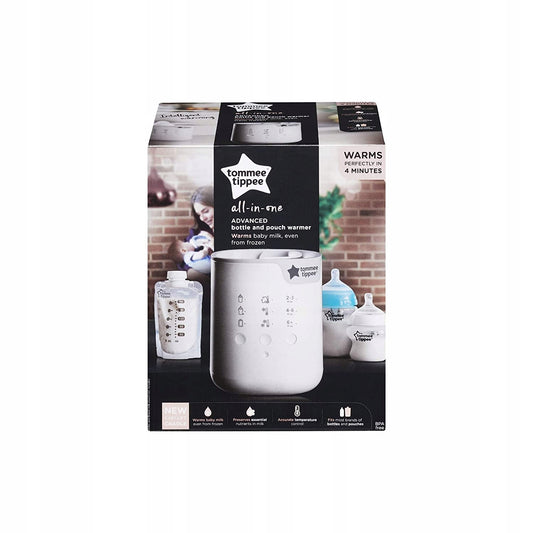 TOMMEE TIPPEE all-in-one podgrzewacz zaawansowany, podgrzewacz do butelek i słoików, szary, szybko podgrzewa w 4 minuty