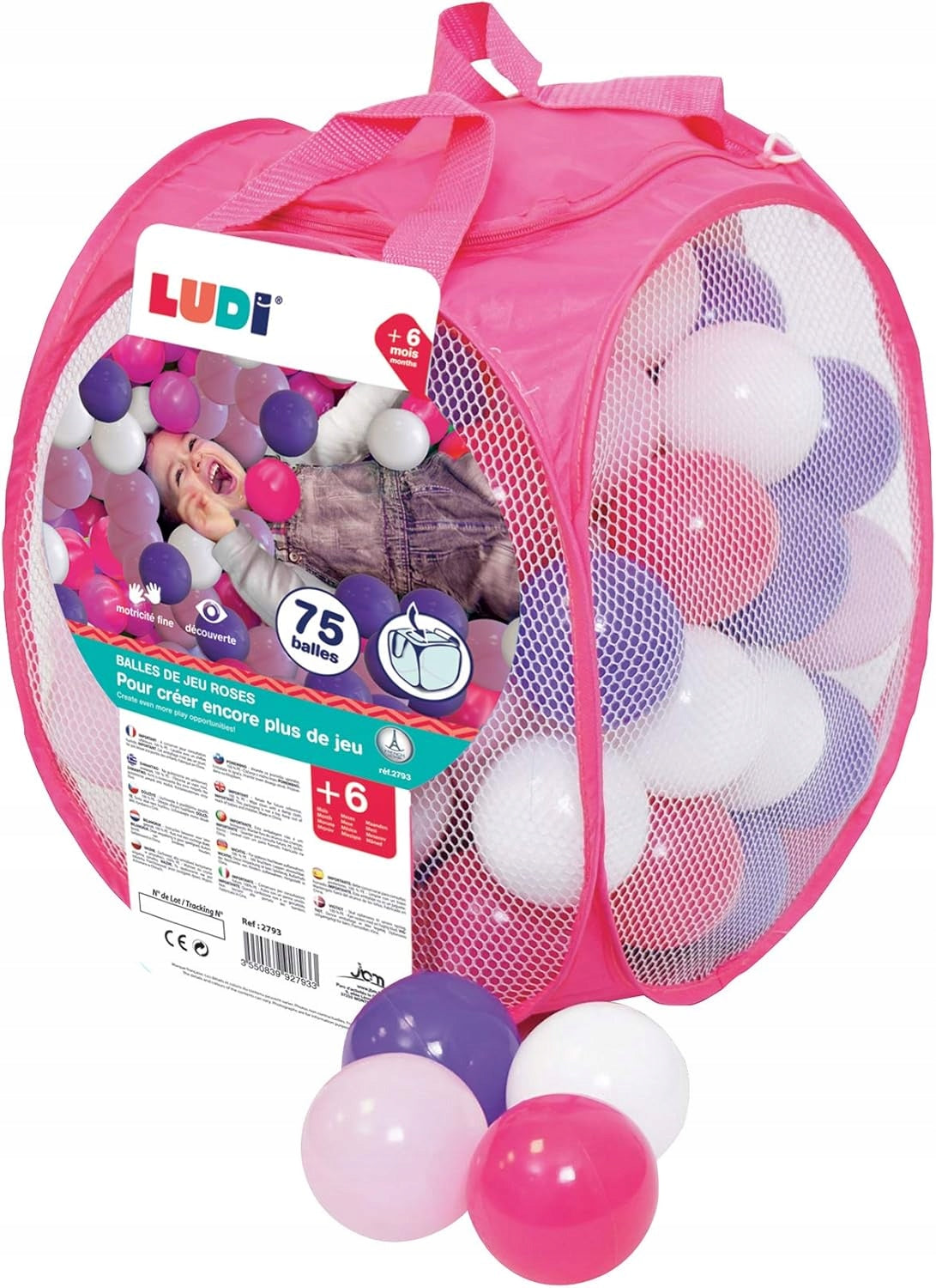 LUDI bolas secas para piscina, 75 unidades
