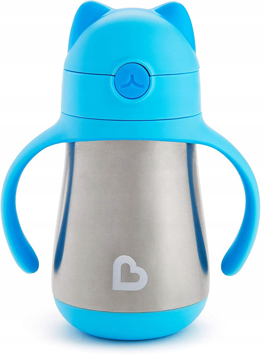 MUNCHKIN Cool Cat tasse anti-fuite avec paille EN ACIER 237 ml