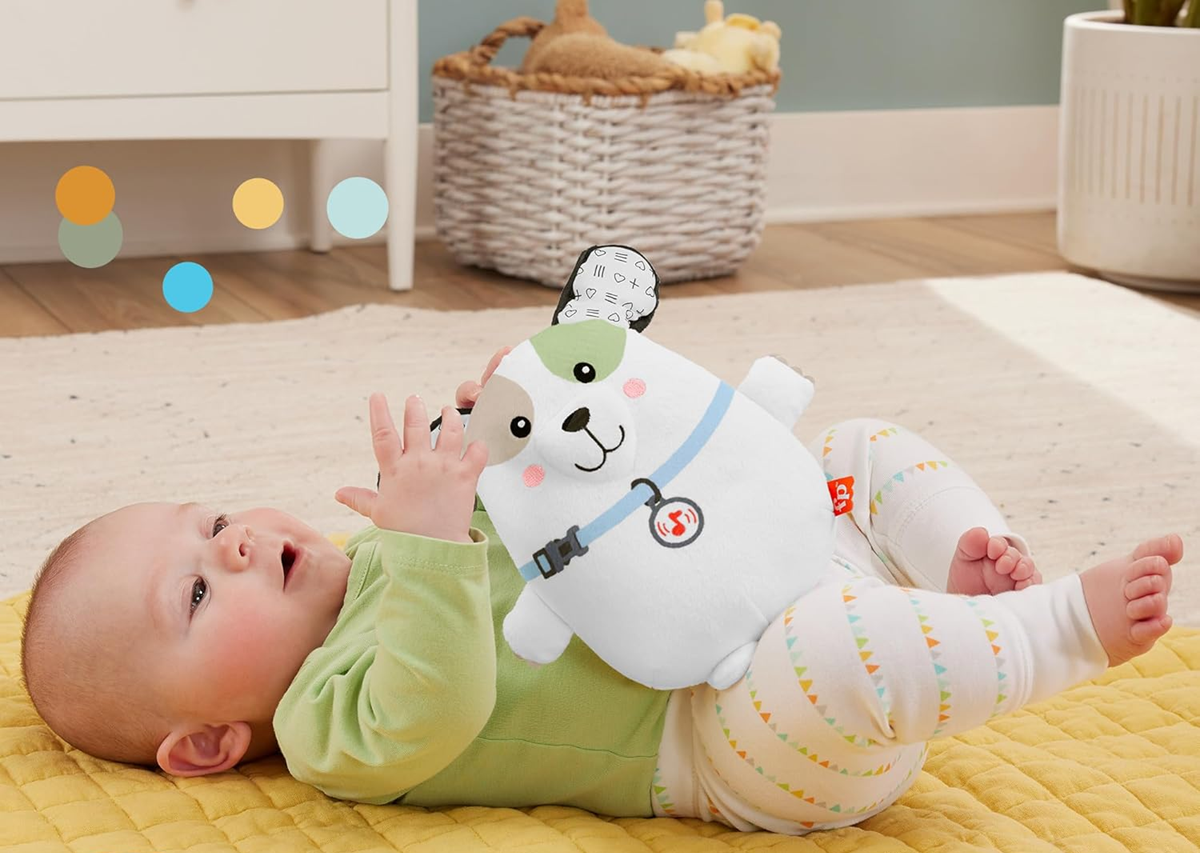 FISHER-PRICE Snuga Puppy peluche musicale et vibrante CHIOT 18 cm
